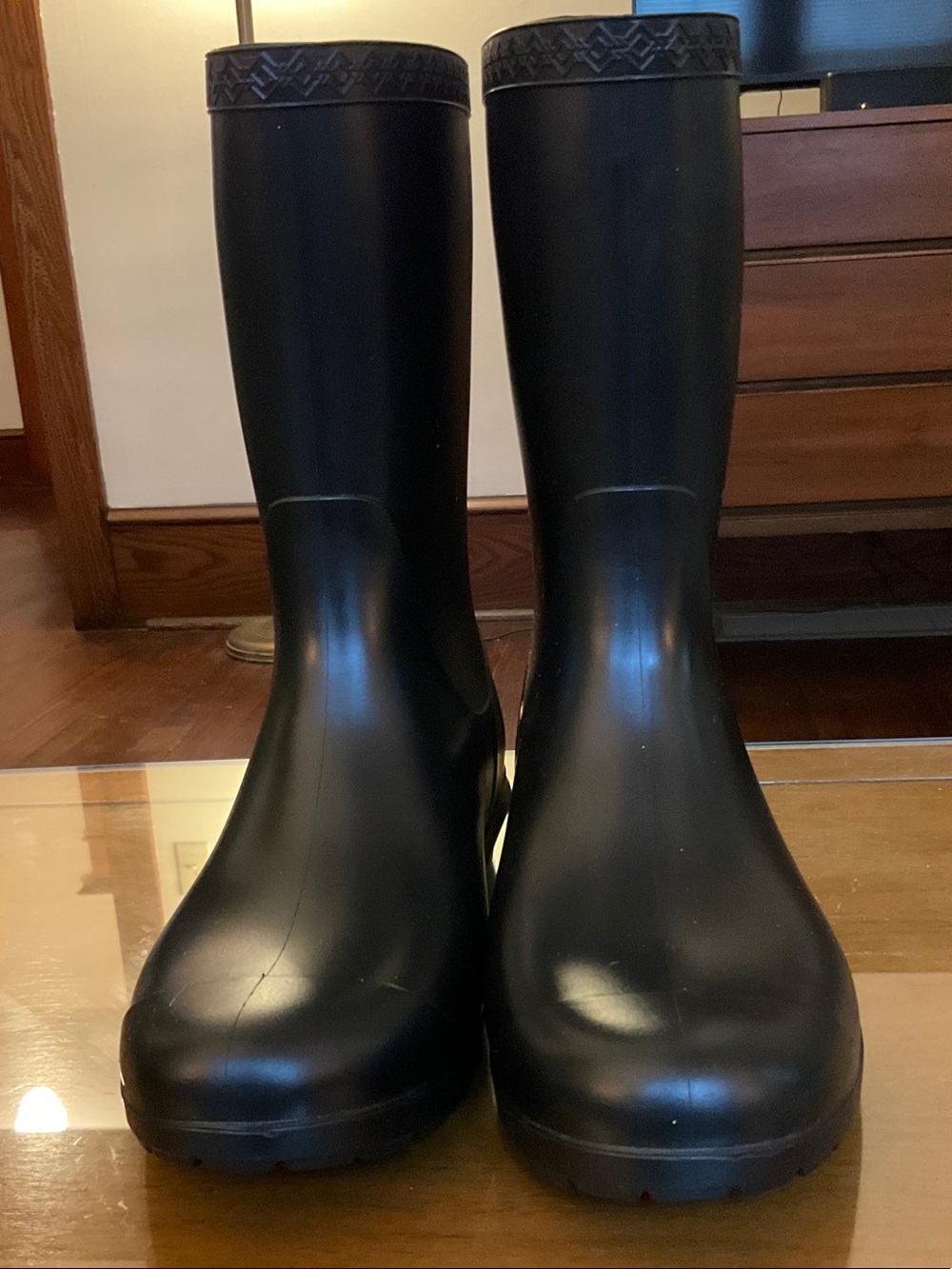 UGG Women's Black Rubber Boots - Picture 2 of 8